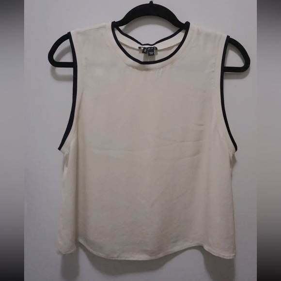 Theory Tops - Theory Womens Silk Tank Top Cream Office Muscle White Medium